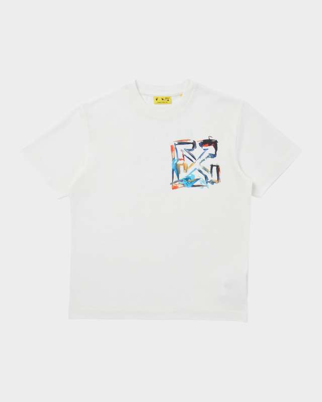 Boy's Watercolor Logo Short-Sleeve T-Shirt, Size